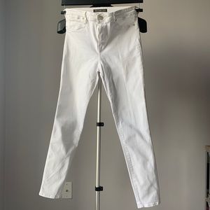Abercrombie white high rise / high waisted skinny jeans 2